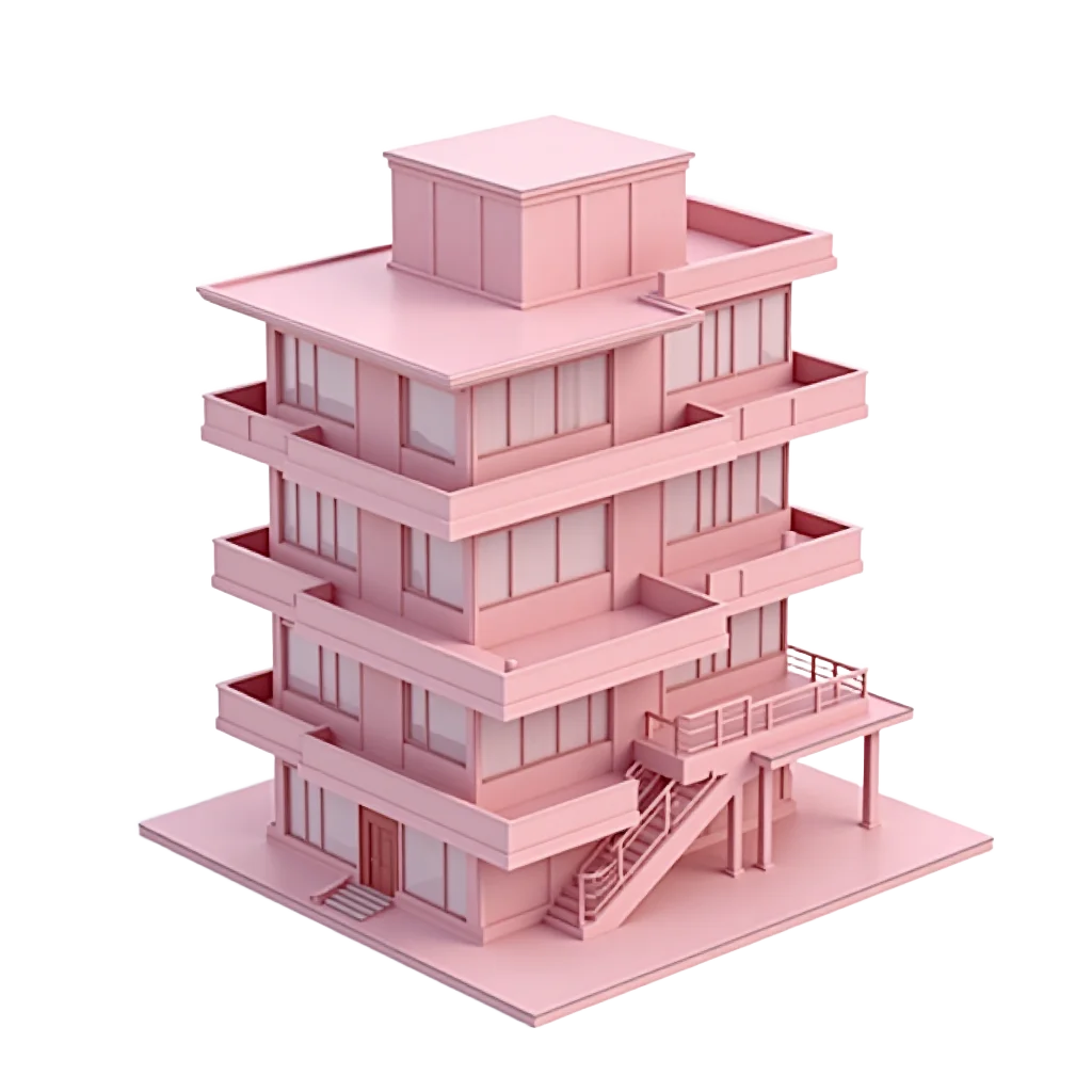 Modern Pink Building